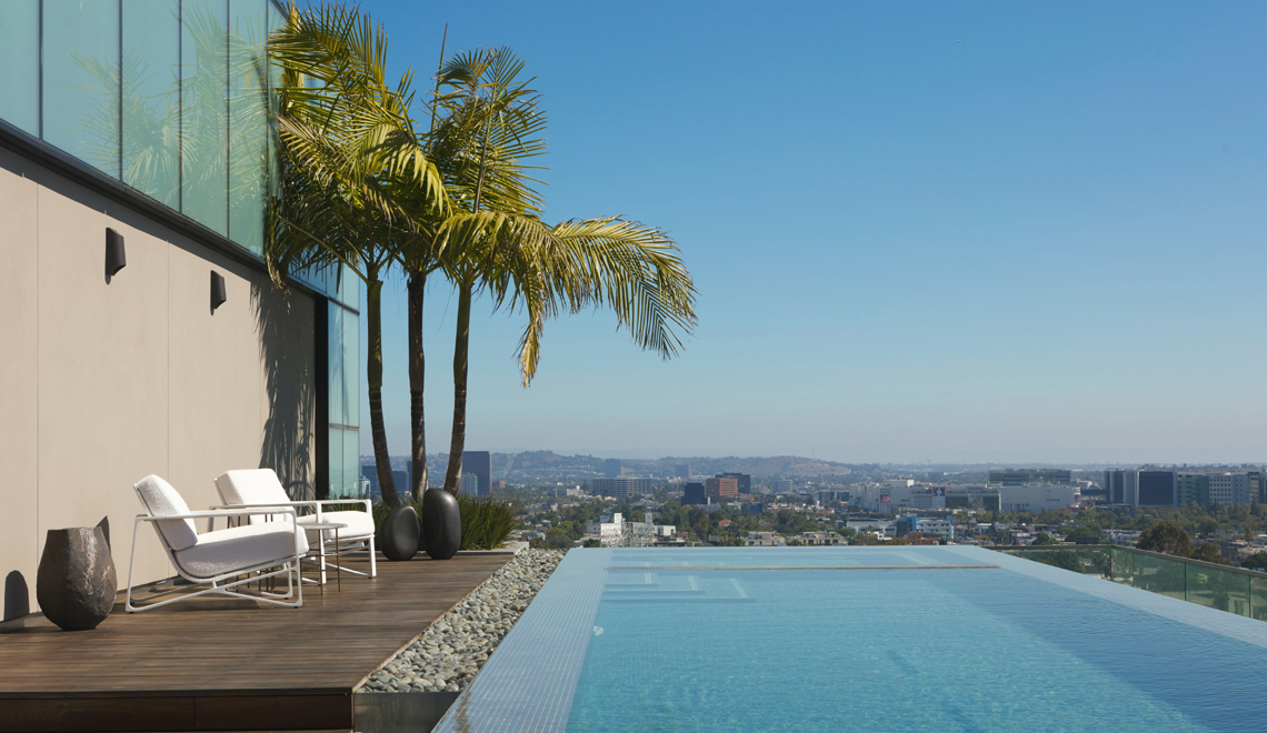West Hollywood Penthouse KES Studio pool los angeles hollywood hills