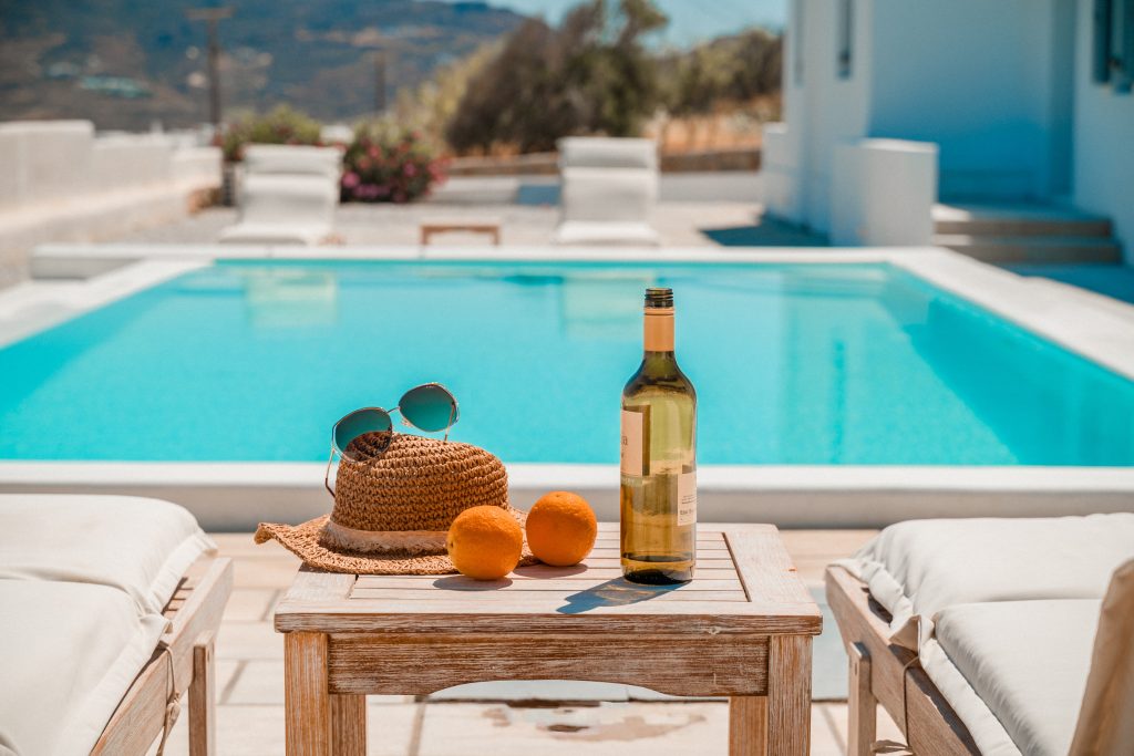 Luxury spa poolside