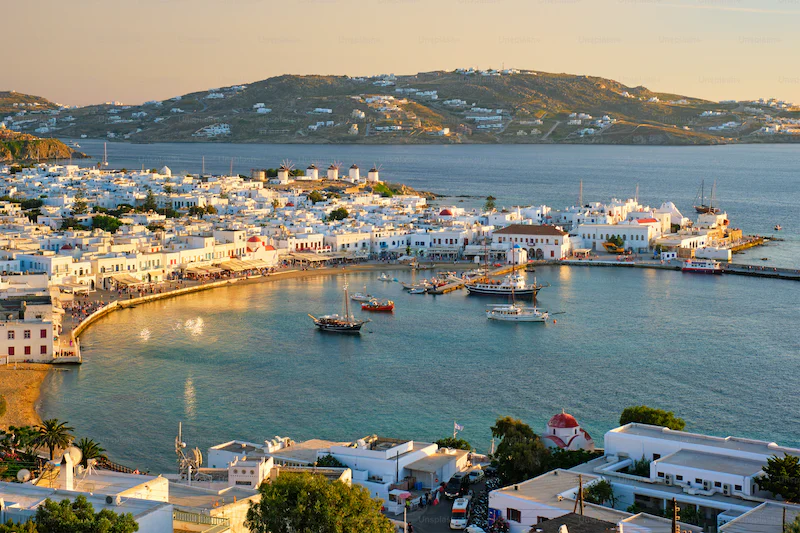 Mykonos port