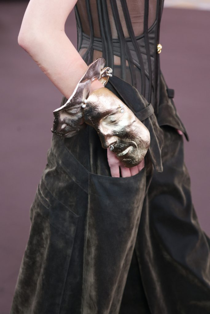 human anatomy fashion Schiaparelli Haute Couture Fall/Winter 2023/2024 show as part of Paris Fashion Week on July 03, 2023, in Paris, France. (Photos by Peter White/Getty Images)
