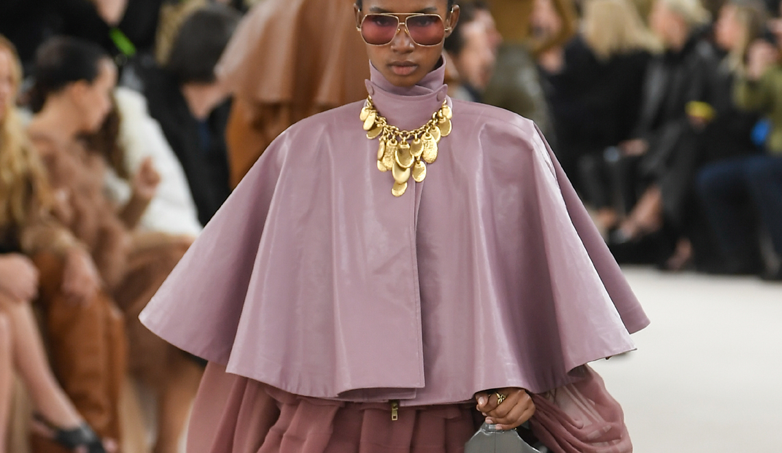 Fall Winter 2024-25 Fashion Trends Model on the runway at Chloé RTW Fall 2024 as part of Paris Ready to Wear Fashion Week held on February 29, 2024 in Paris, France. (Photo by Giovanni Giannoni/WWD via Getty Images)