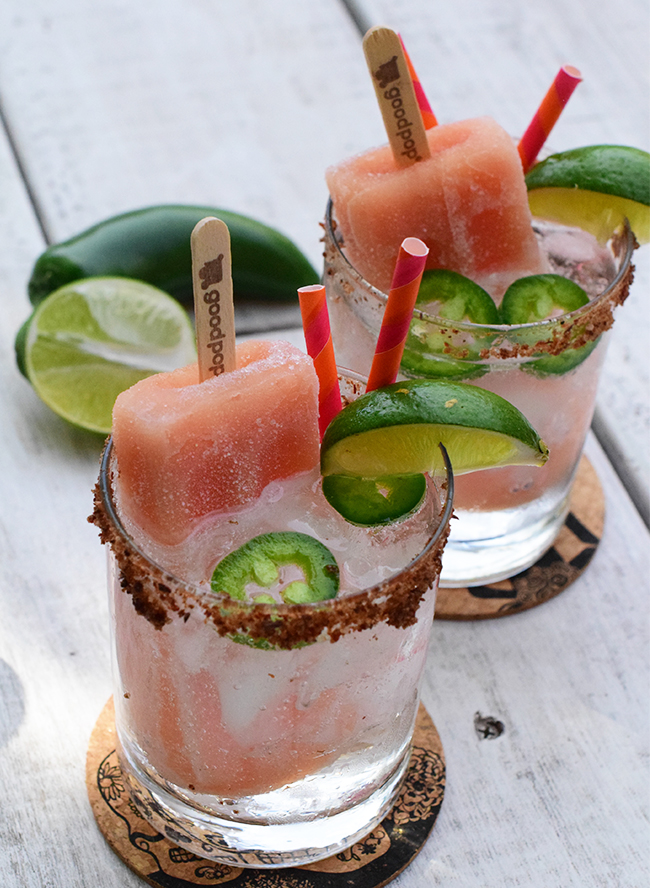 best summer cocktails spicy watermelon margarita poptail