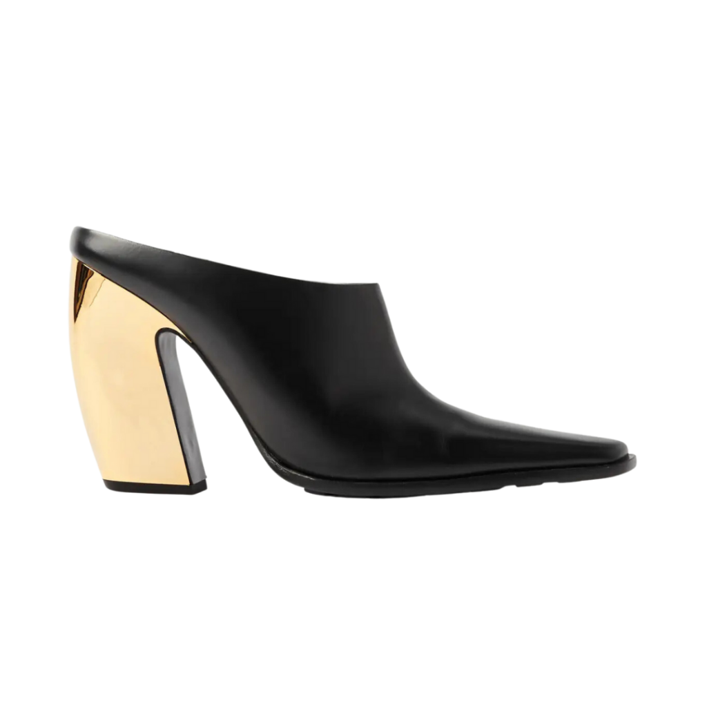 Bottega Veneta Tex leather mules fall outfit inspiration