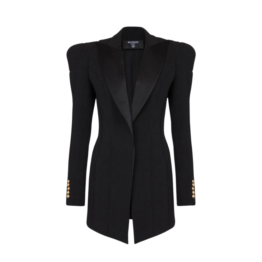 Balmain structured shoulder wool blazer