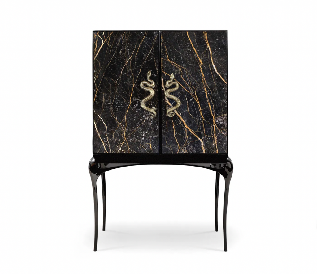 india bar cabinet by koket luxury home decor marble snake handles