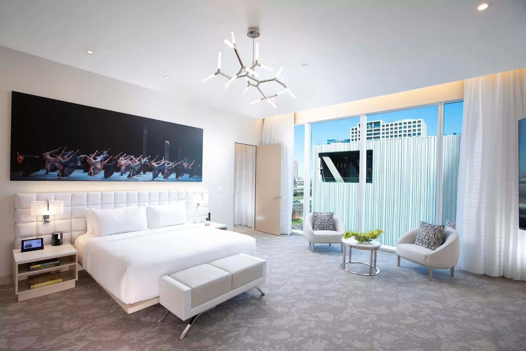 Guest room at the HALL Arts Hotel