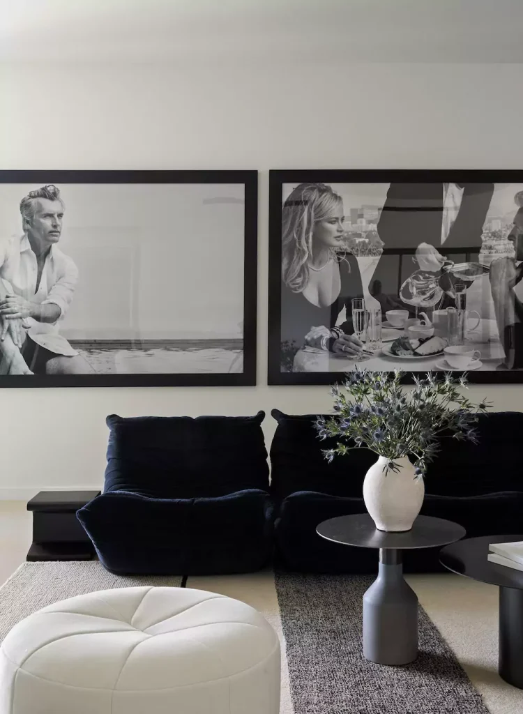 Design and curation by Nina Magon with furniture from BeDESIGN