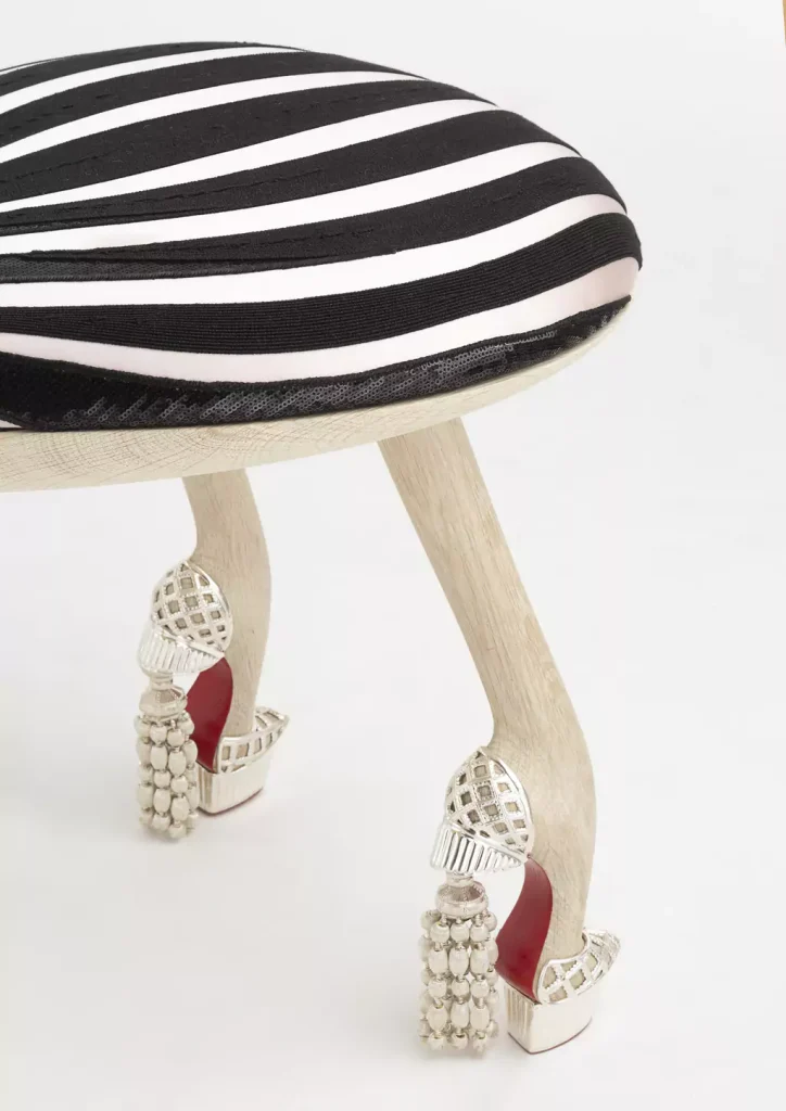 dita pierre Yovanovitch and christian Louboutin collaboration high heel chairs
