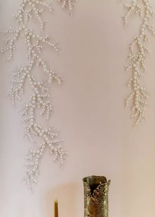 LalaCurio coral treasure bespoke pearl wallpaper i love pearls
