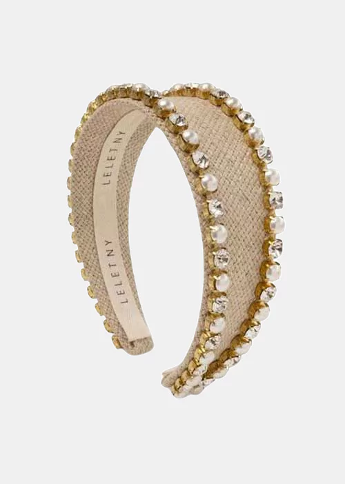 lelet ny Samara Crystal & Pearl Headband
