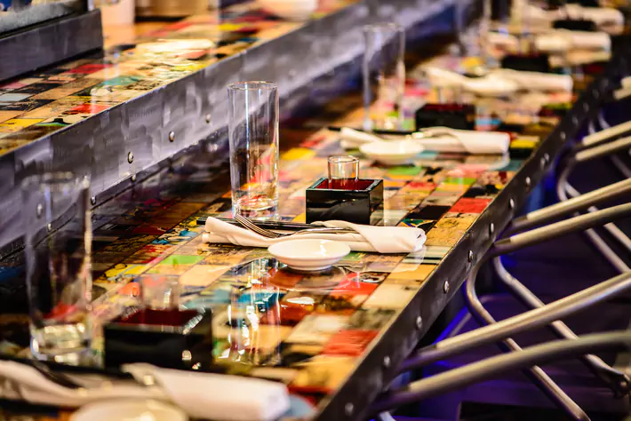 Interior of Eight Sushi and Asian Kitchen - interior design detail by monika nessbach