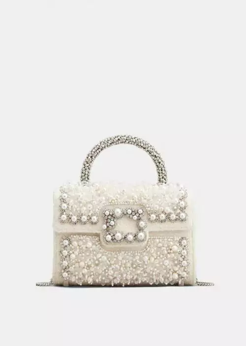 roger vivier purse with pearls