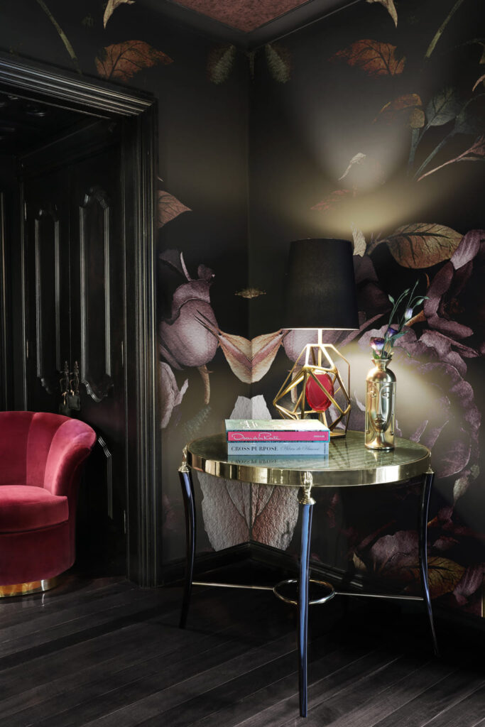 gem table lamp and giselle side table by koket in a relxation space