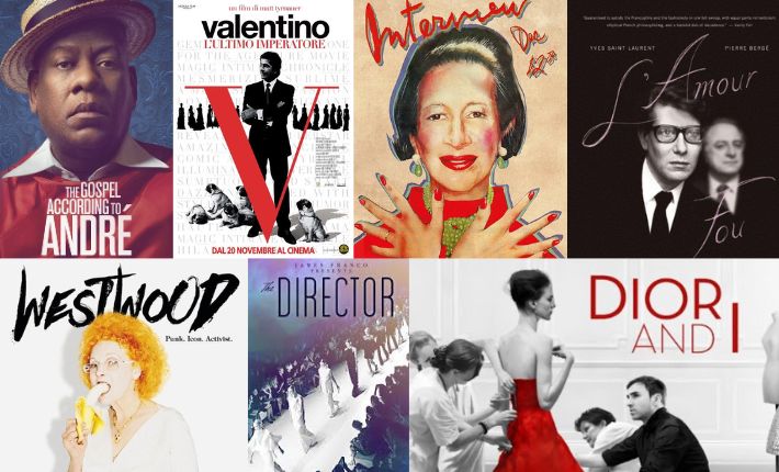 Collage of best fashion documentary movie covers