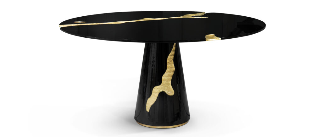 Lapiaz Black Dining Table by KOKET