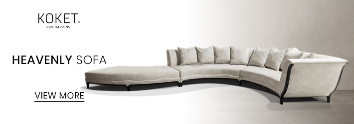 heavenly sofa by koket - large scale curved sectional sofa unique high end