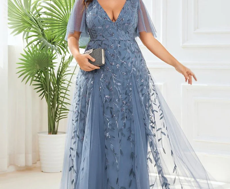 Plus size woman in a dress