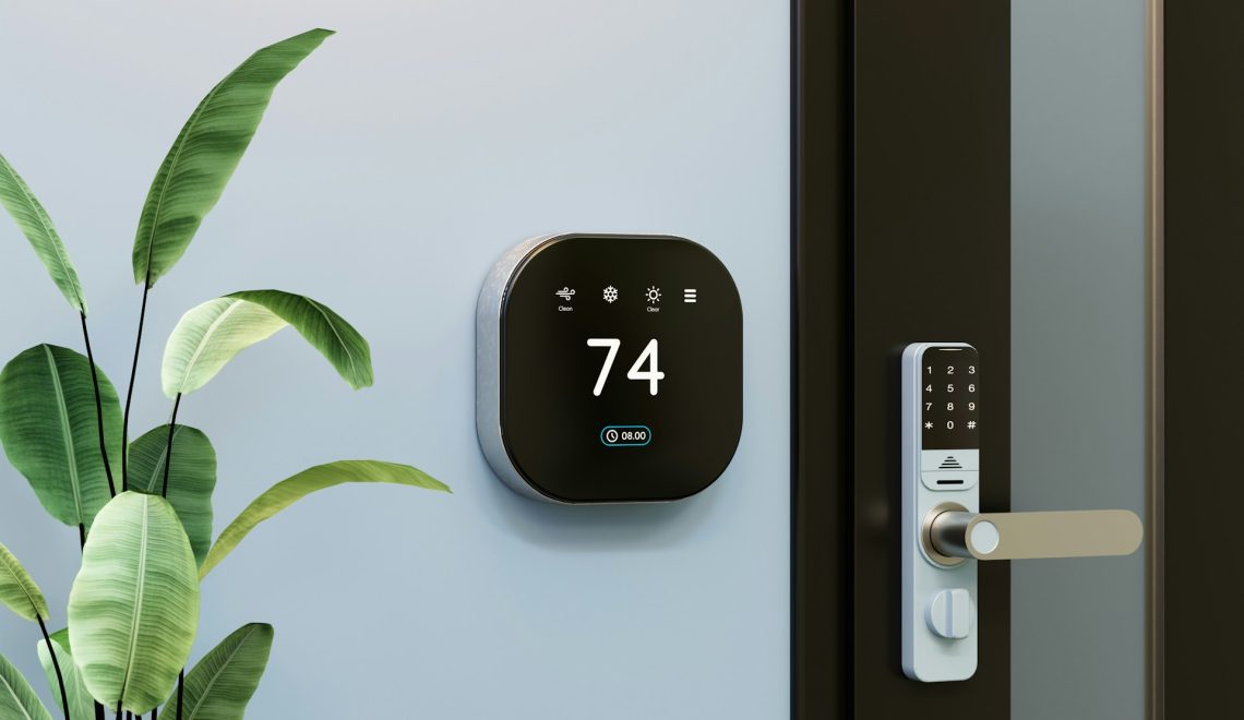 A wall with smart appliances