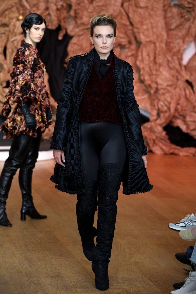 Jaede Pasquier walks the runway during the Franck Sorbier Haute Couture Fall/Winter 2025/2026 show,  Paris Fashion Week, July 9, 2025 | Photo by Pascal Le Segretain/Getty Images