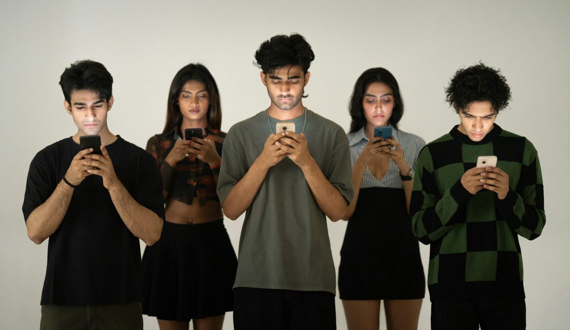 People addicted to their phones