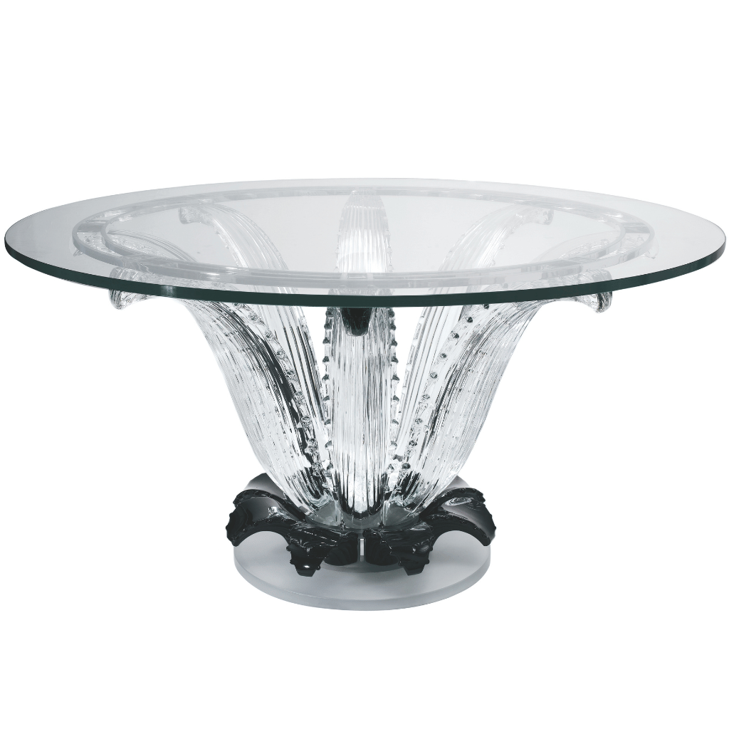 Cactus table, clear and black crystal ©LALIQUE SA, Iconic Furniture Design