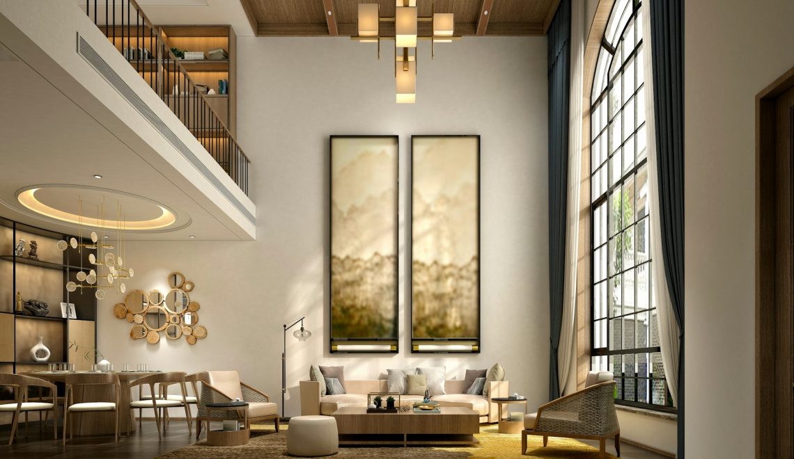 3D render of a house interior