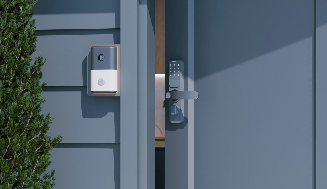 A close up of a door with a lock on it
