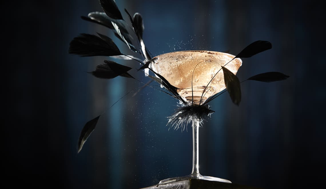 Innovative Art Cocktails with Chriscilla Browning & Daniel Ray - cocktail art with feathers