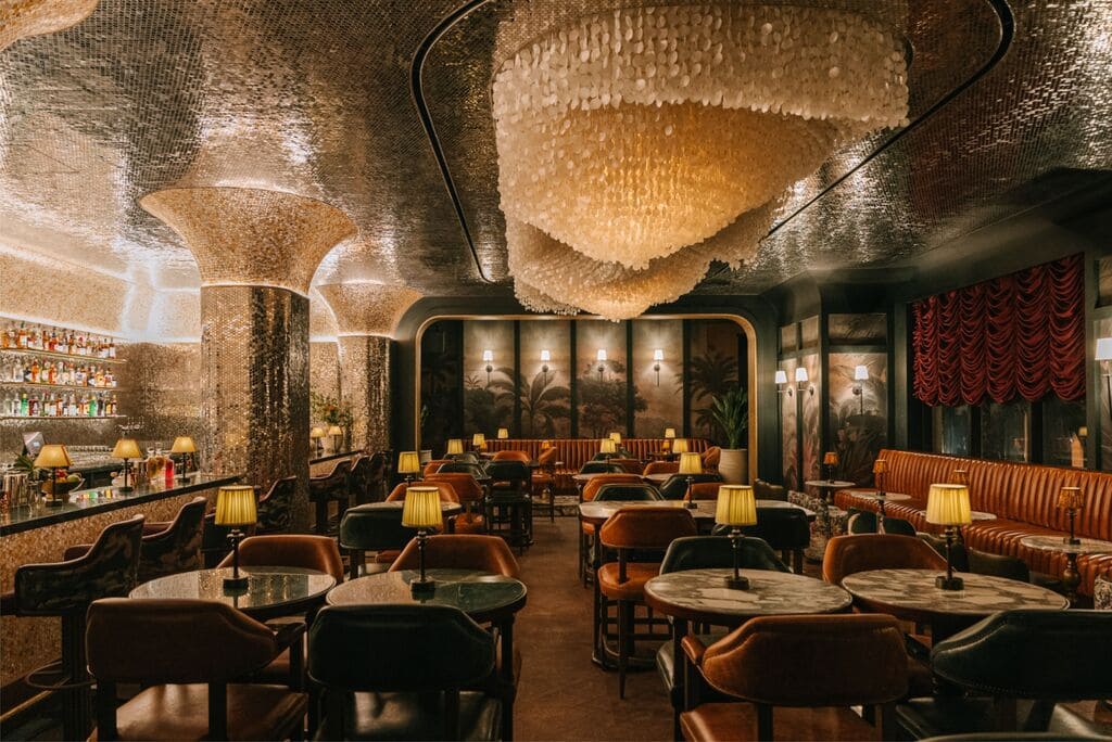 Qreative Design | Obica Restaurant, Adiiya, Manama, Bahrain mother of pearl lighting design