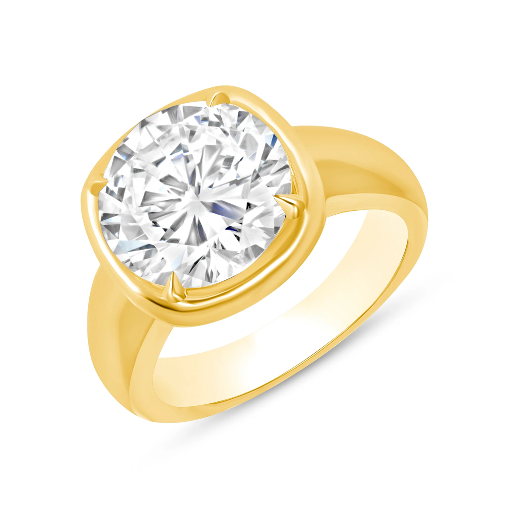 Edwards Jewelry Imports Match: 4.01 ct Round Diamond Ring in Yellow Gold