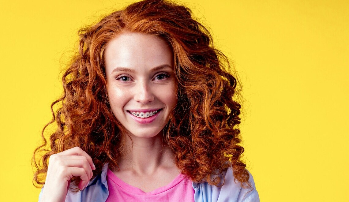 woman with braces