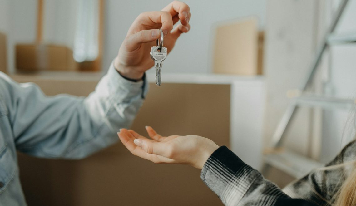 person receiving keys