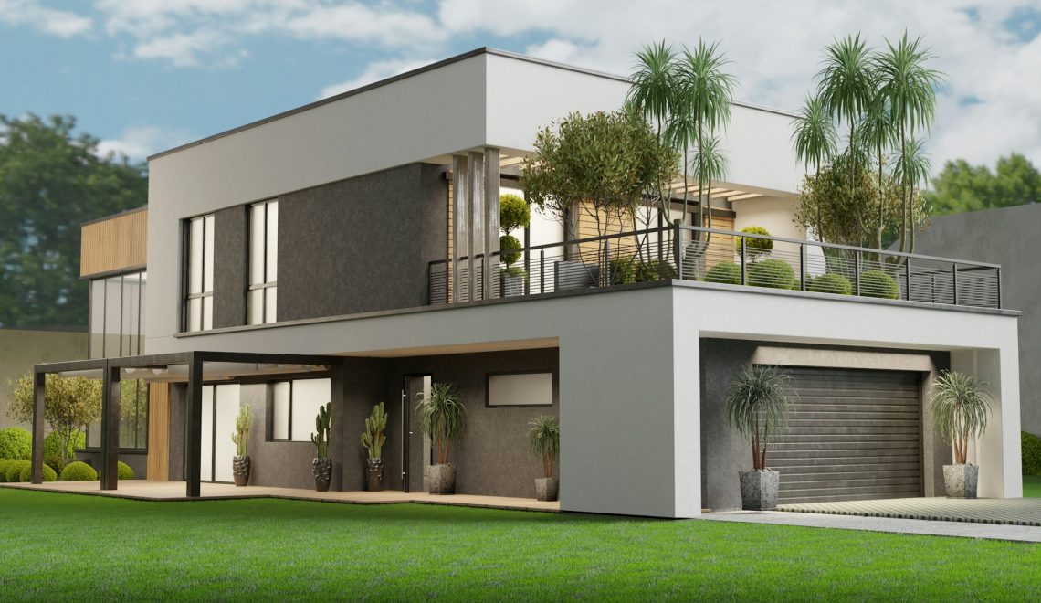 Modern home with a rooftop terrace