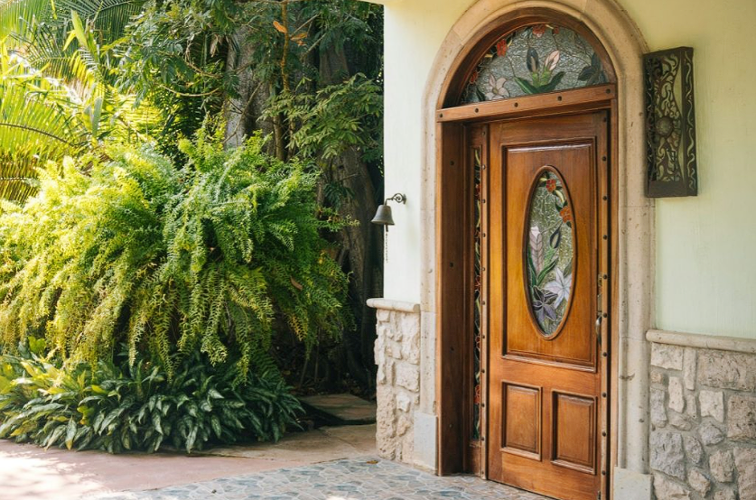 stained glass door