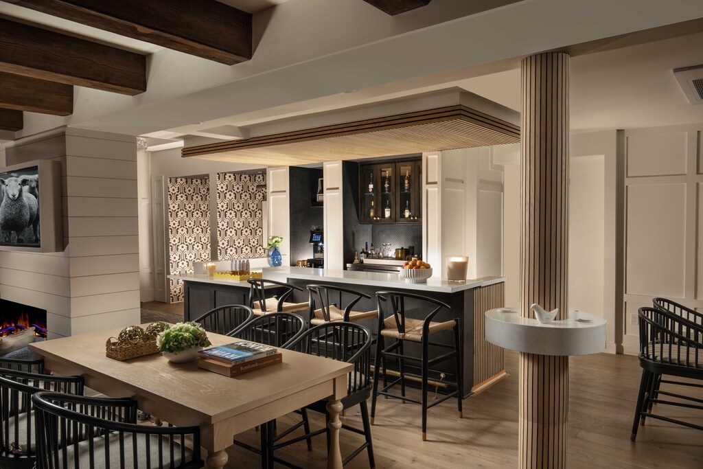 Atwater Tiller House, Laguna Hills, A Tribute Portfolio Hotel Front desk by Stina Funch | Photo by Robert Miller  