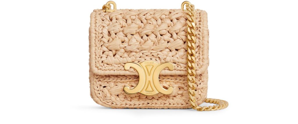 Celine Mini Chain Claude in Raffia