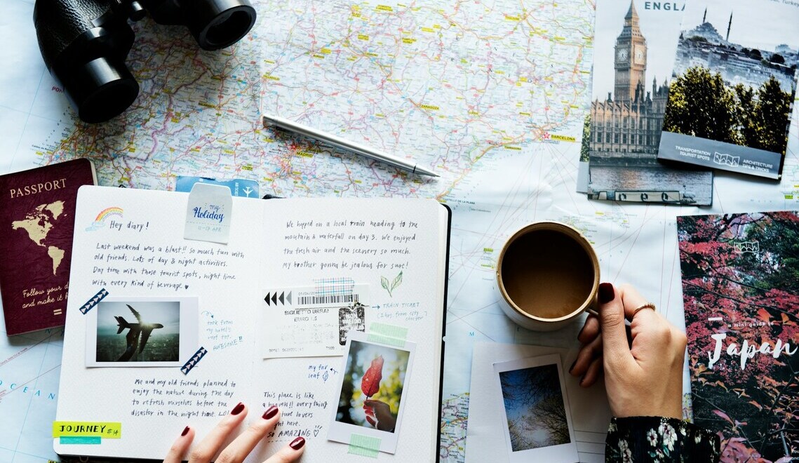 pianificazione del viaggio con mappa