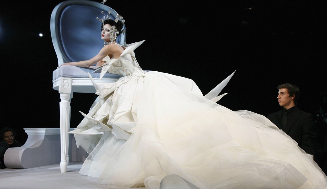 Fashion Is Art - A model stands on the catwalk at the Christian Dior Fashion show, during Paris Fashion Week (Haute Couture) Spring-Summer 2007 at Polo de Paris on January 22, 2007 in Paris, France. (Photo by Michel Dufour/WireImage)