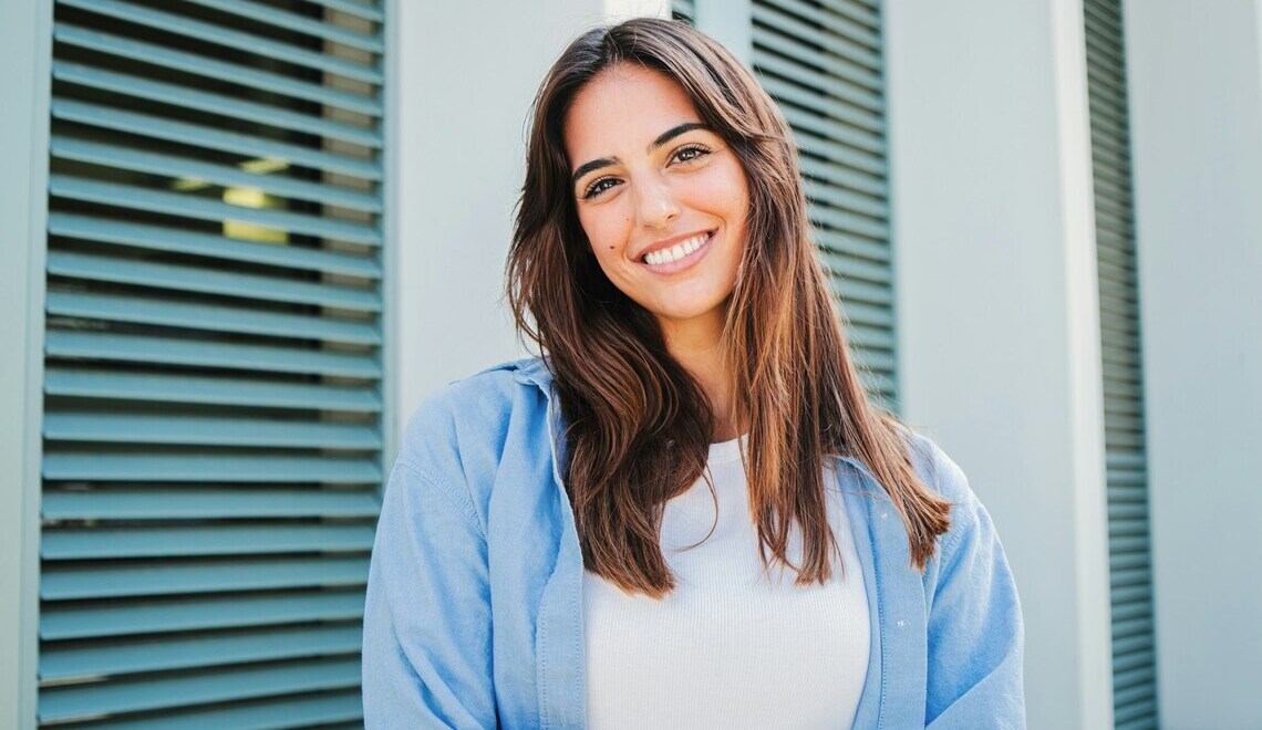 woman smiling