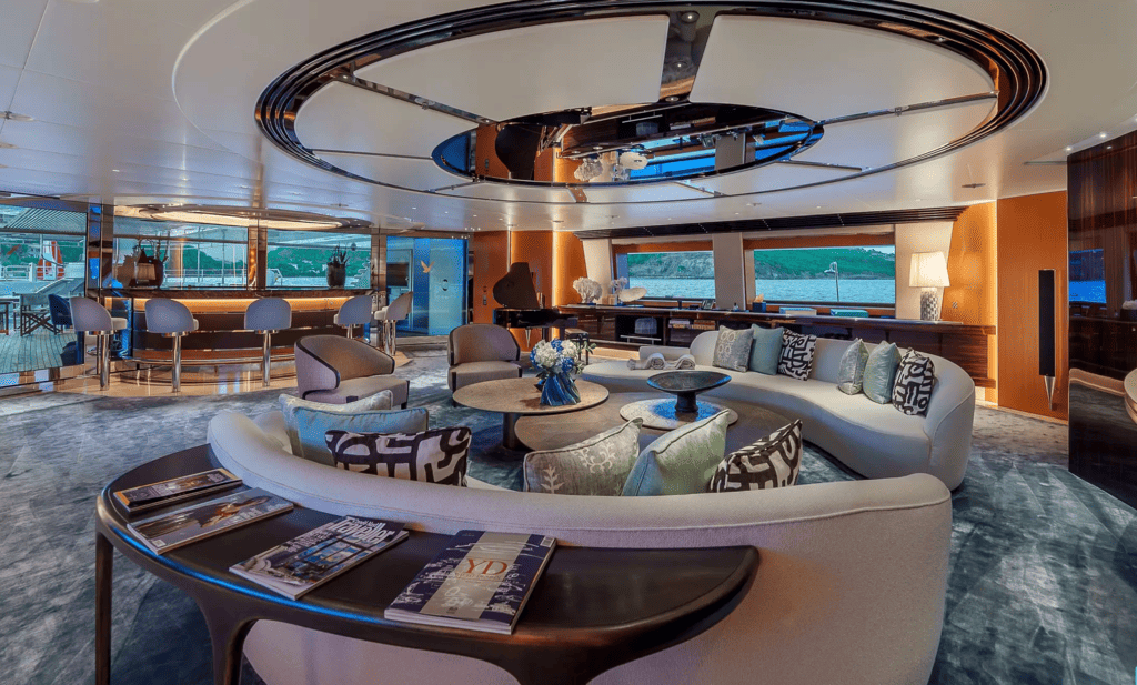 luxury yacht interior design Courtesy of Burgess