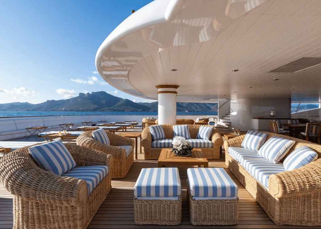 yacht deck interior design Courtesy of Northrop & Johnson