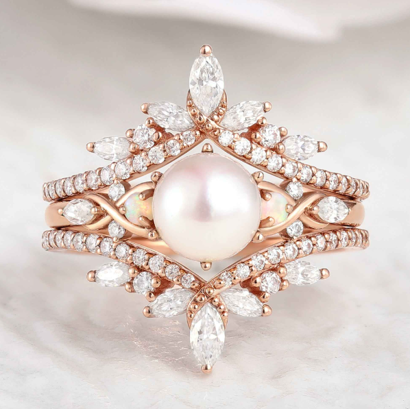 pearl engagement ring
