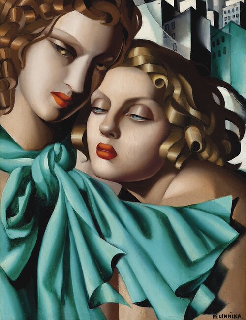 The Young Girls c.1930 by Tamara De Lempicka, Christie’s, New York - Oil on panel, 35 x 27 cm | Photo by Gandalf's Gallery