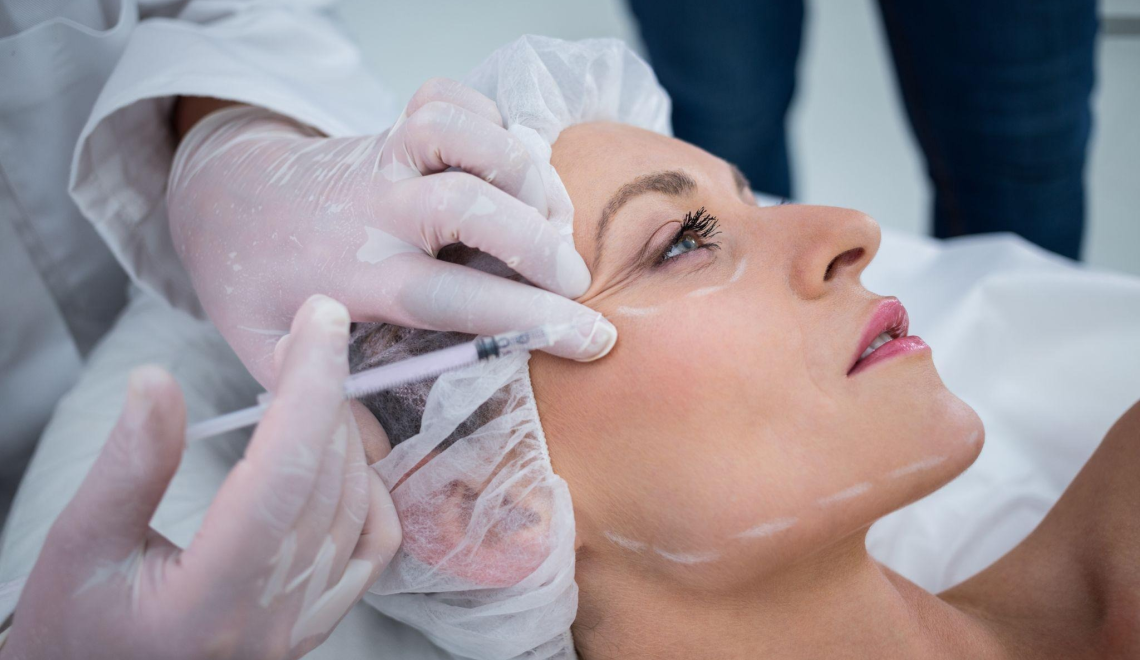 Woman getting Botox injection