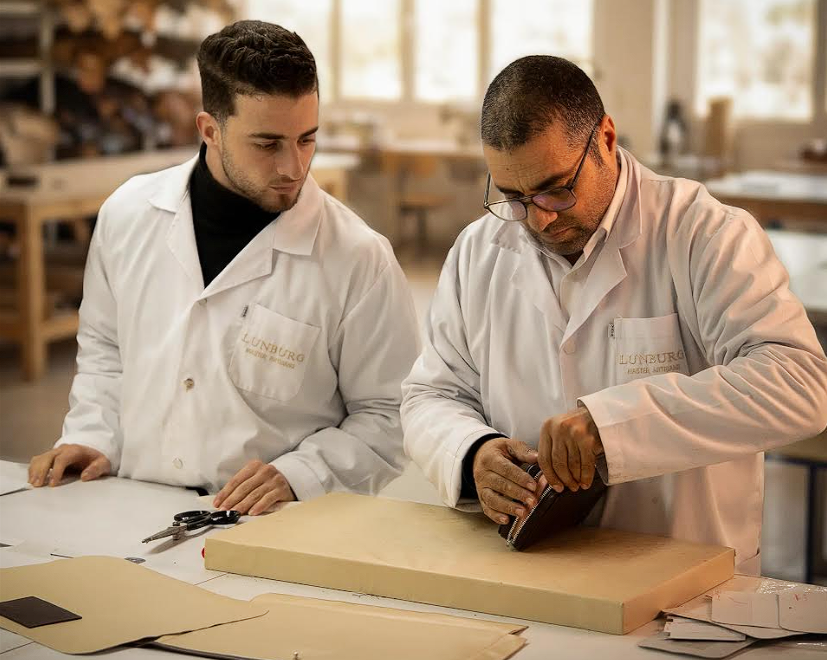 Father and son working together