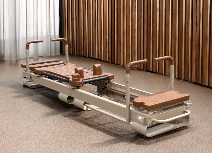 Modern Pilates reformer machine