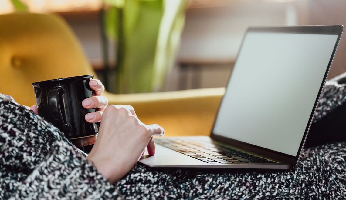 woman using a laptop