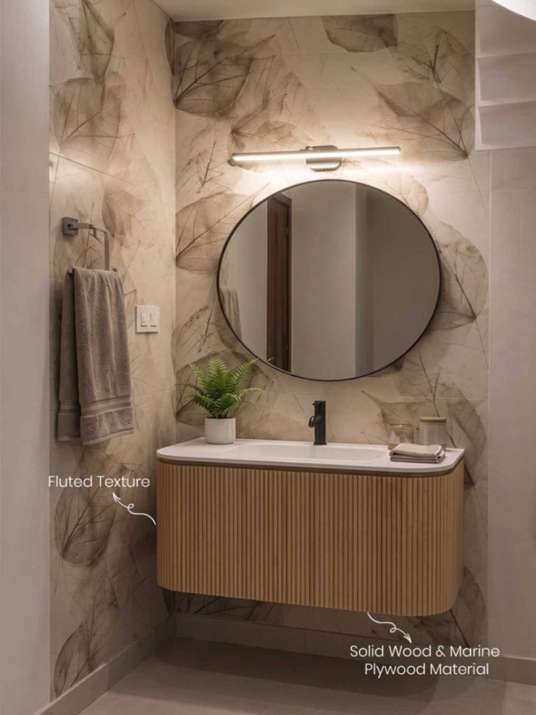 Bali Solid Wood Fluted Vanity