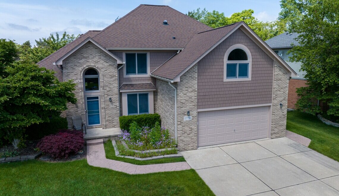aerial view of a house