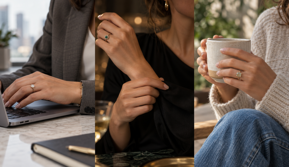 how to style your engagement ring
